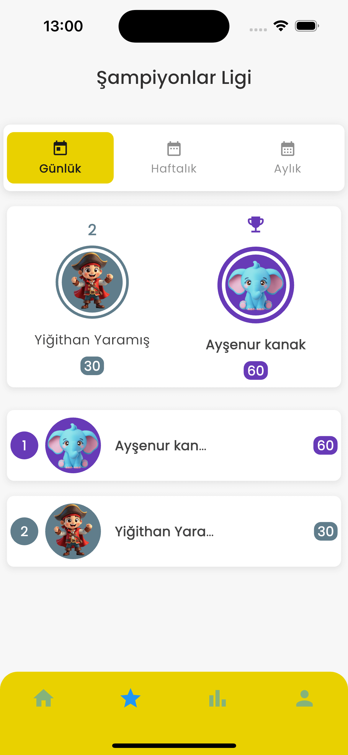 Şampiyonlar Ligi'nde Yarış 🏆